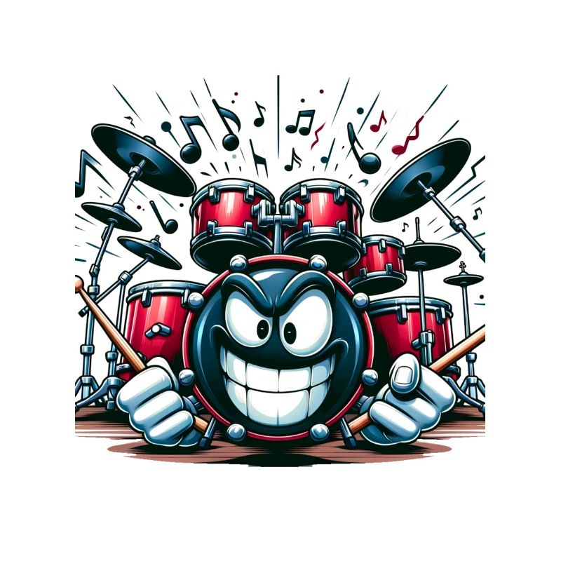 Drum Some Fun! 🥁 Whimsical Drum Set Character