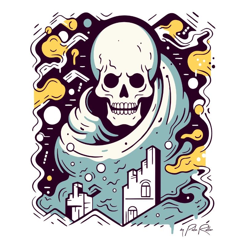 Couleur interactive, crâne industriel moderne