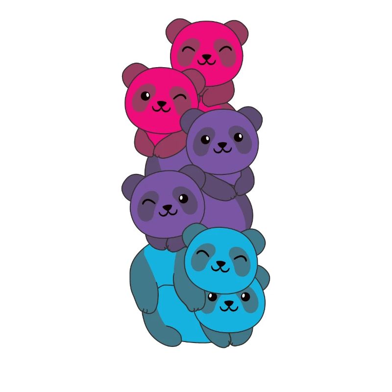 Androgynous Flag Pride LGBTQ Cute Panda