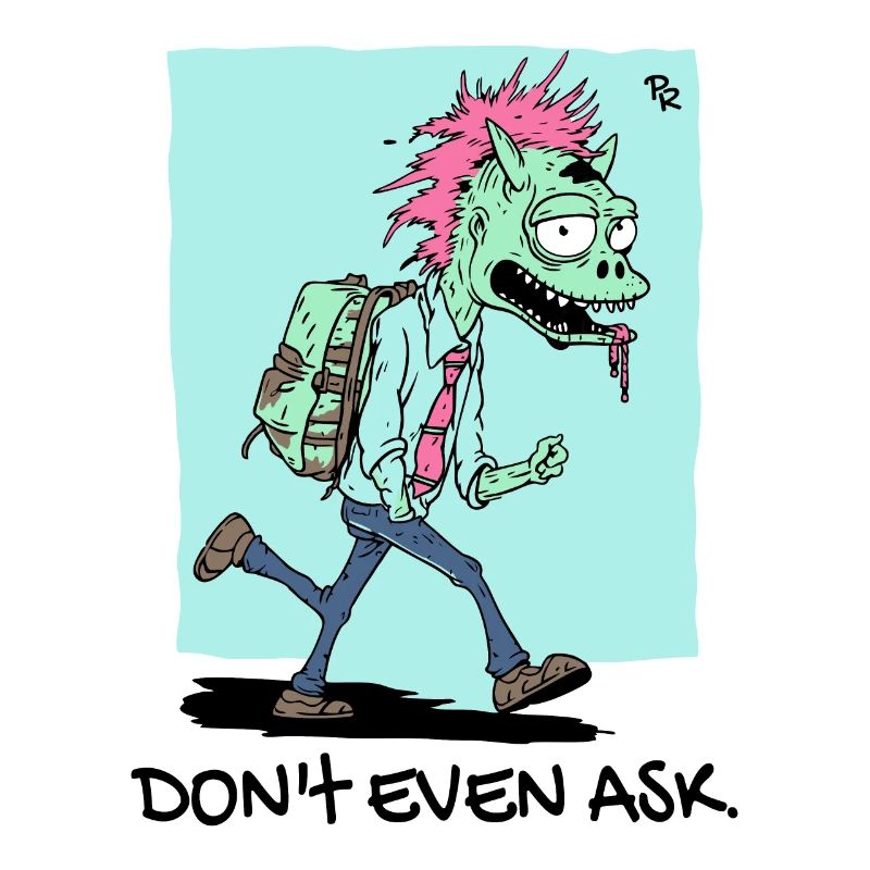 Zombie guy with a third leg, don't even ask