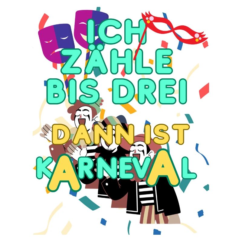 Chemise de carnaval que je compte jusqu’à trois carnaval