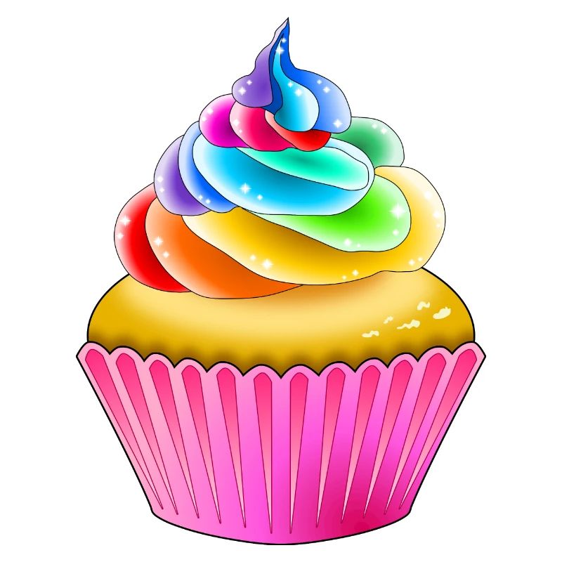 Rainbow Muffin