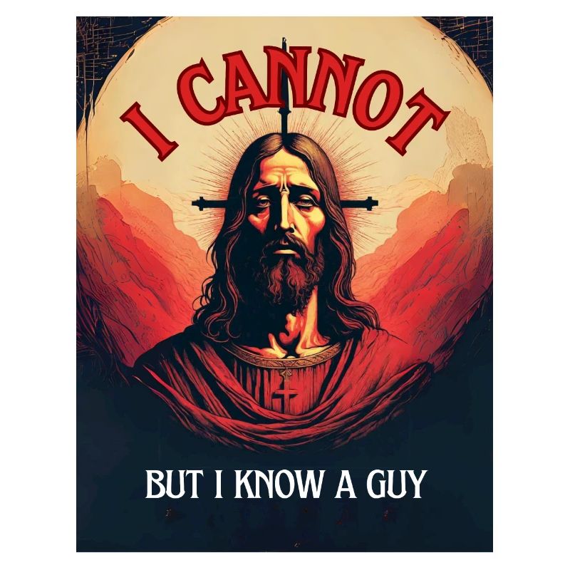 "I cannot but I know a Guy" religious humor, fun