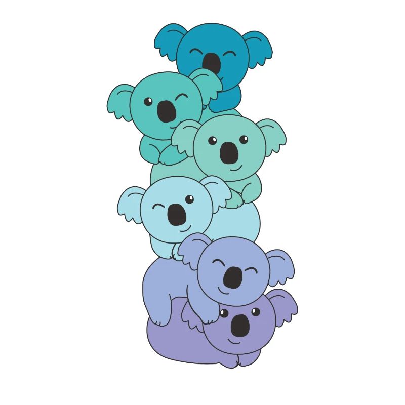 Neptunic Flag Pride LGBTQ Cute Koala Stack