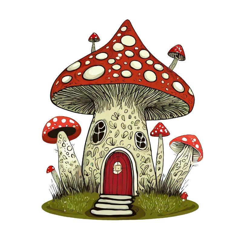 Maison champignon imaginative