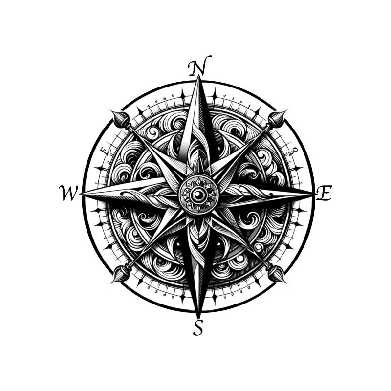 Wind Rose Compass Sailing Bateau capitaine