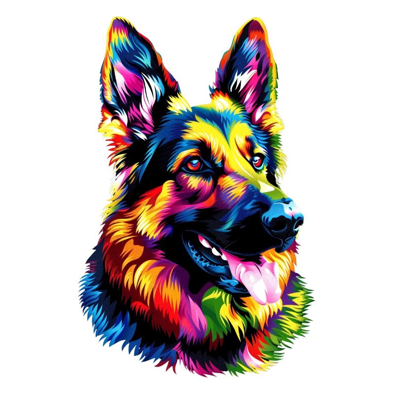 Schäferhund Bunte Farben Pop Art Hund Schäferhunde