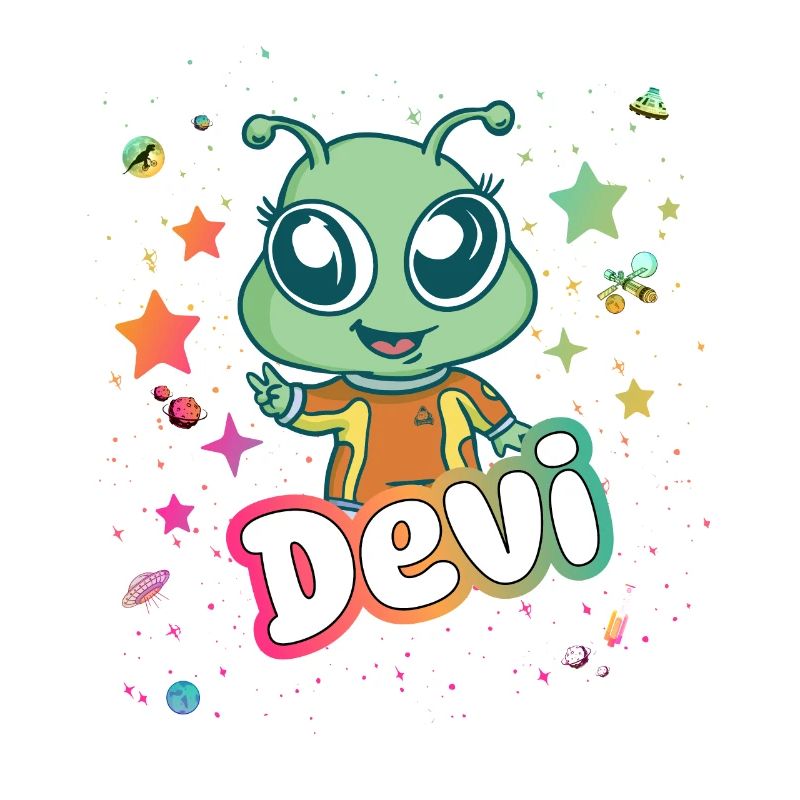 DEVI - Beau nom de garçon avec un extraterrestre mignon