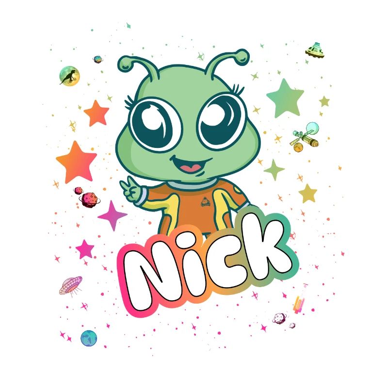 NICK - Schöner Junge Name mit süßem Alien