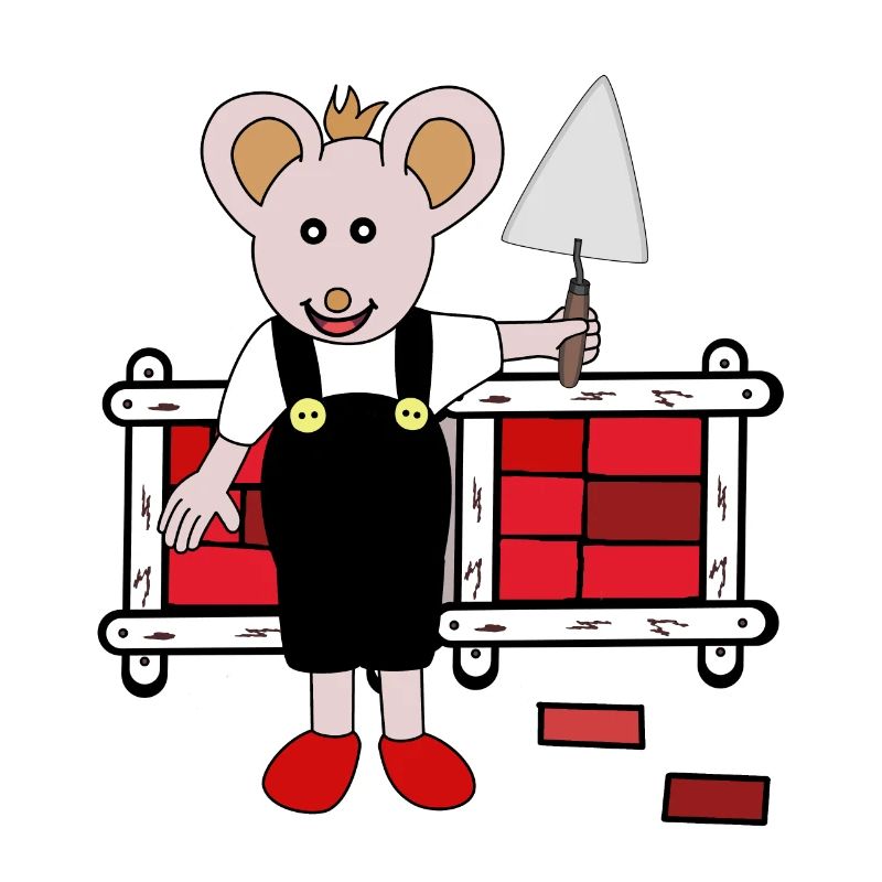Mouse Mice Bricklayers Craftsmen Crafts Professions