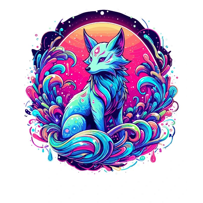 Fuchs Kunst Psychedelisch