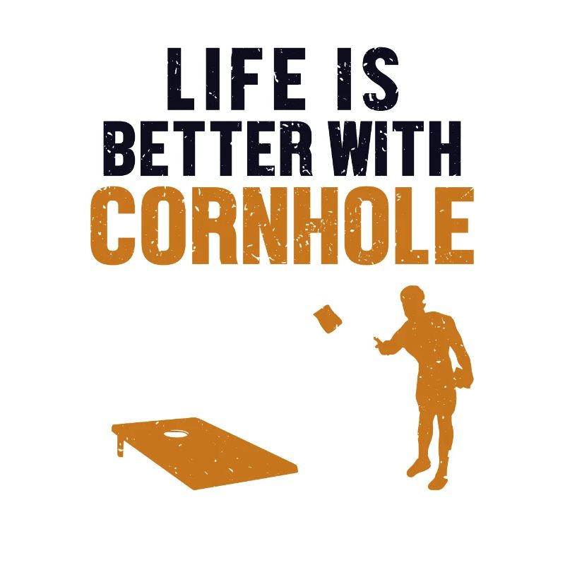 Das Leben ist besser mit Cornhole Game Boards Sitzsack
