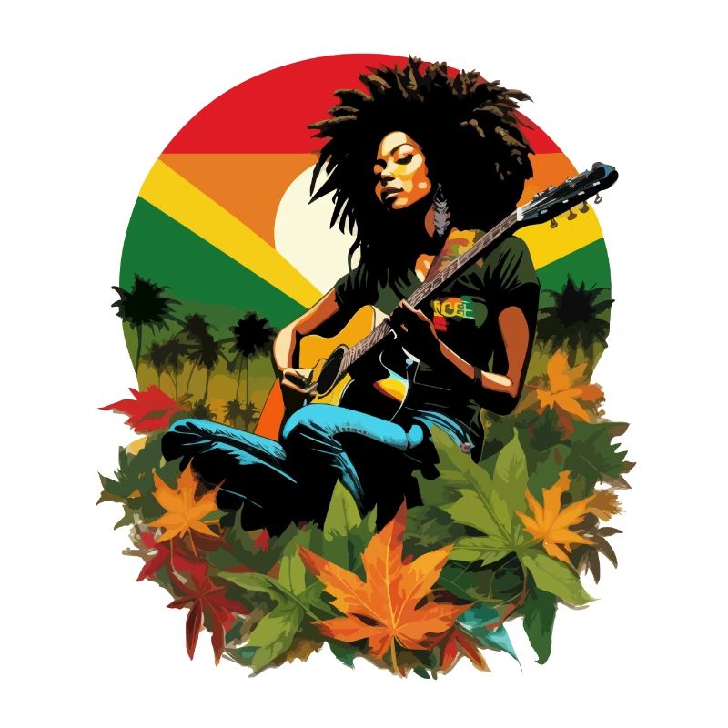 Guitariste de reggae rastafari