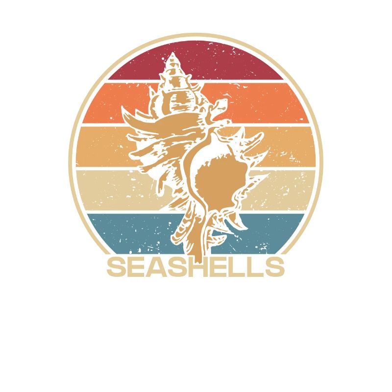 Retro Seashells Shell Shelling Bag Seashell