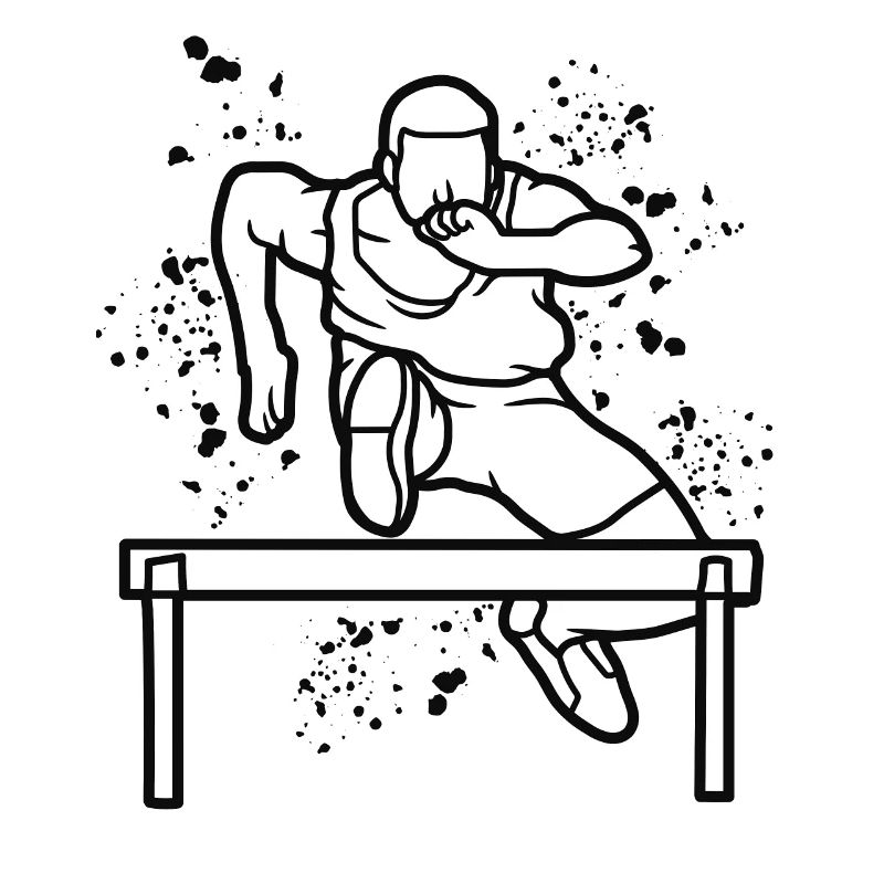 Hurdle Run Obstacle Course Kids Hurdle Run