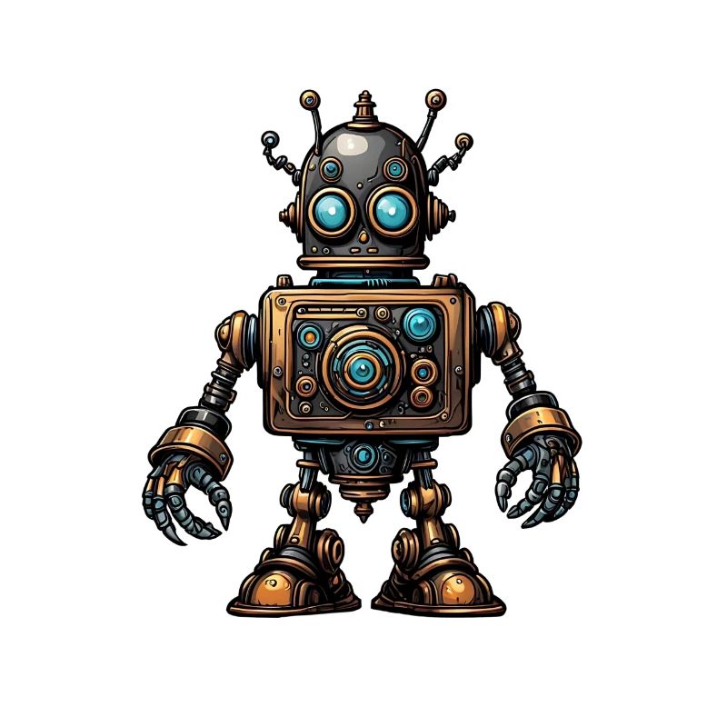 Robot steampunk