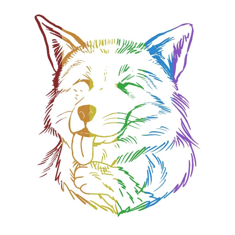 Fox LGBT Rainbow Caninae Red Fox Canidae Fox
