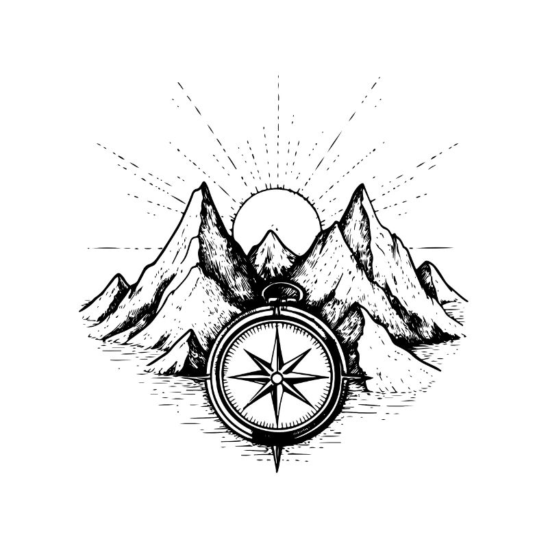 Berge Kompass