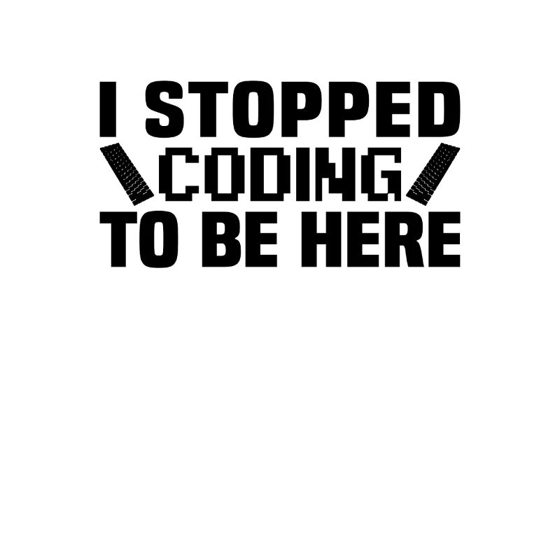 I stopped coding to be here
