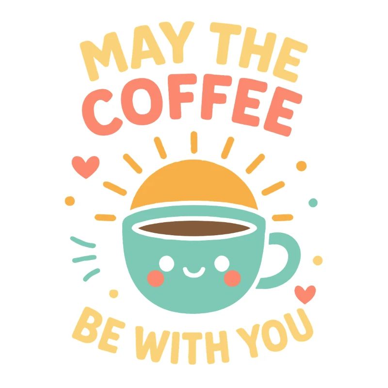 Que le café soit avec vous Mignon Café Design