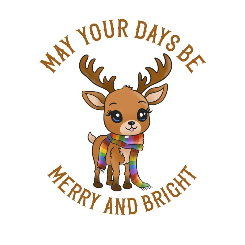 Que vos journées soient joyeuses !  Bébé renne Noël