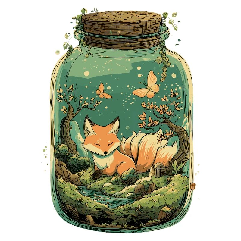 Magic Kitsune Fox Kawaii Terrarium