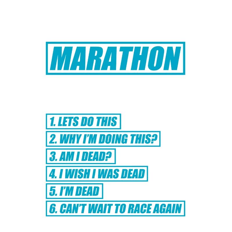 6 étapes du marathon : course drôle de course à pied coureuse