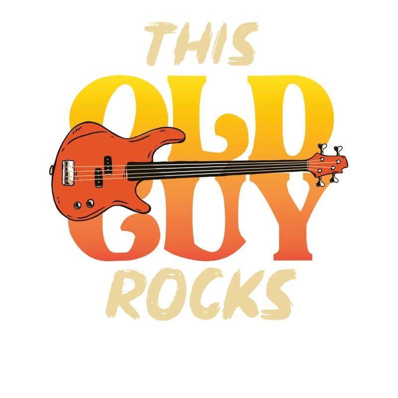 This Old Guy Rocks Guitar Tee