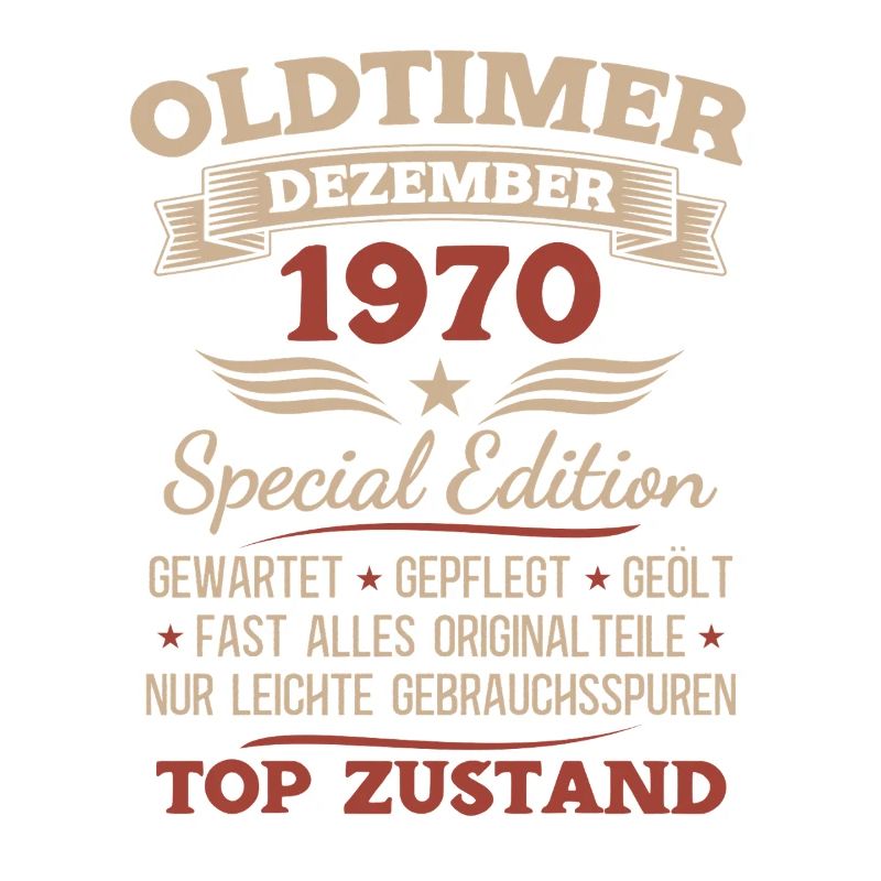 55. Geburtstag Geschenk Oldtimer Dezember 1970