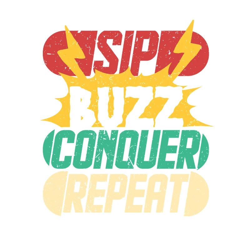 Energy Drink Sip Buzz Conquer