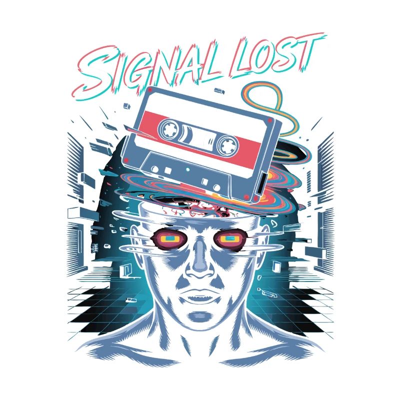 Signal a perdu le design de bugs rétro de science-fiction