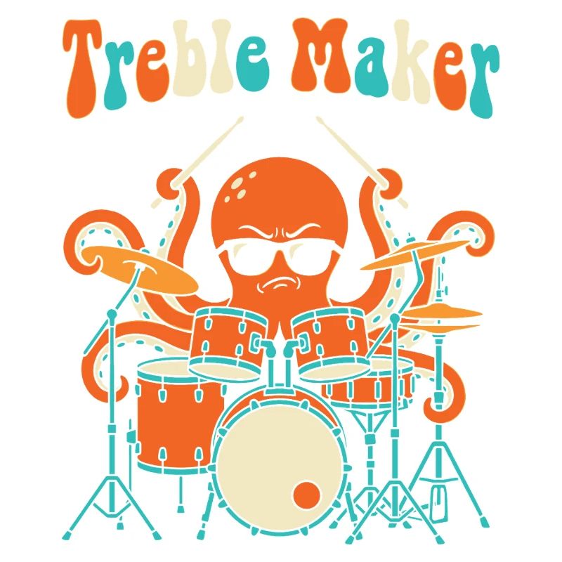 Treble Maker Drummer Musician Pun Drum