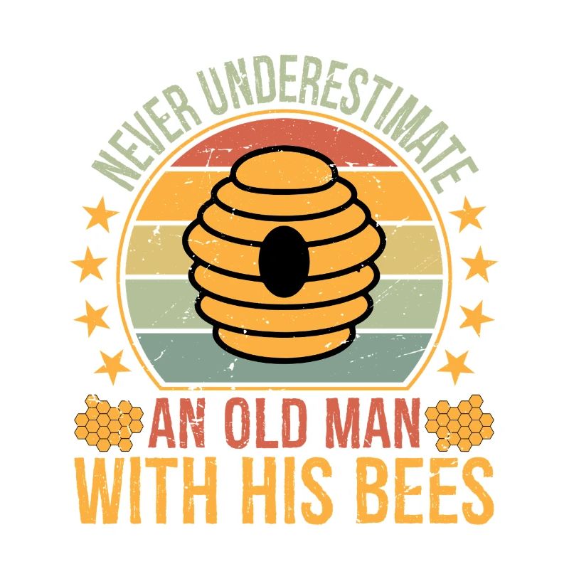 Apiary Bee Keeper an Old Man with His Bees Beekeep
