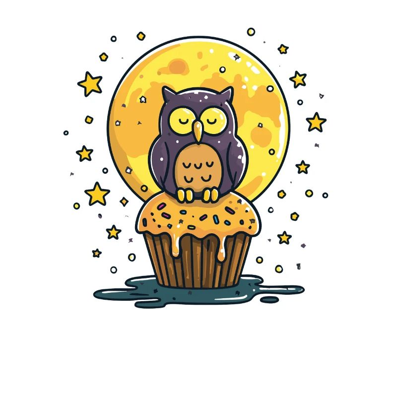 Nacht Eulen Cupcake