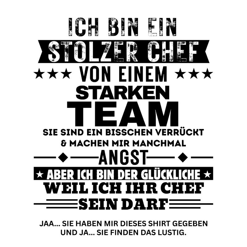 Stolzer Chef von einem starken Team