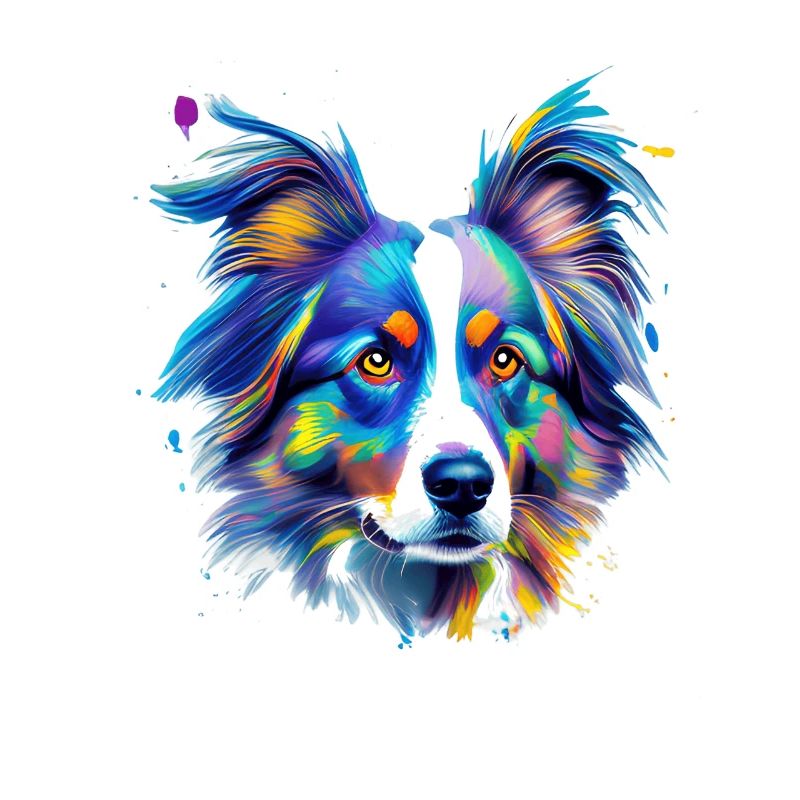 Australian Shepherd Aussie Hund Farbenfrohe Kunst
