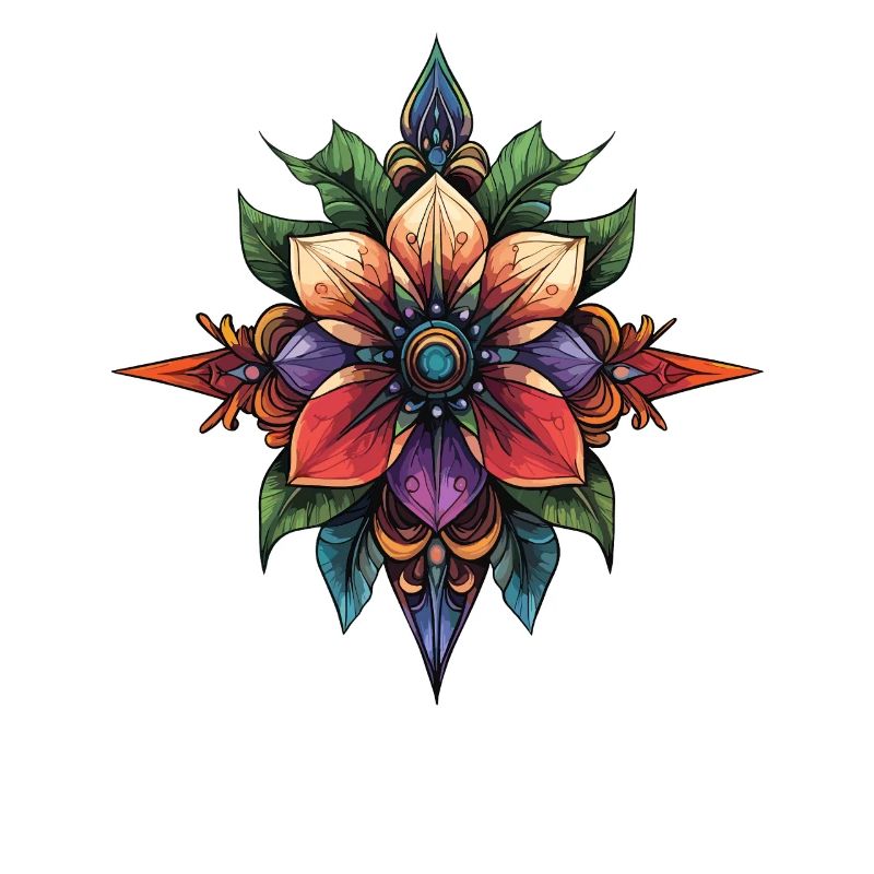 Mandala de l’Étoile de Fleurs