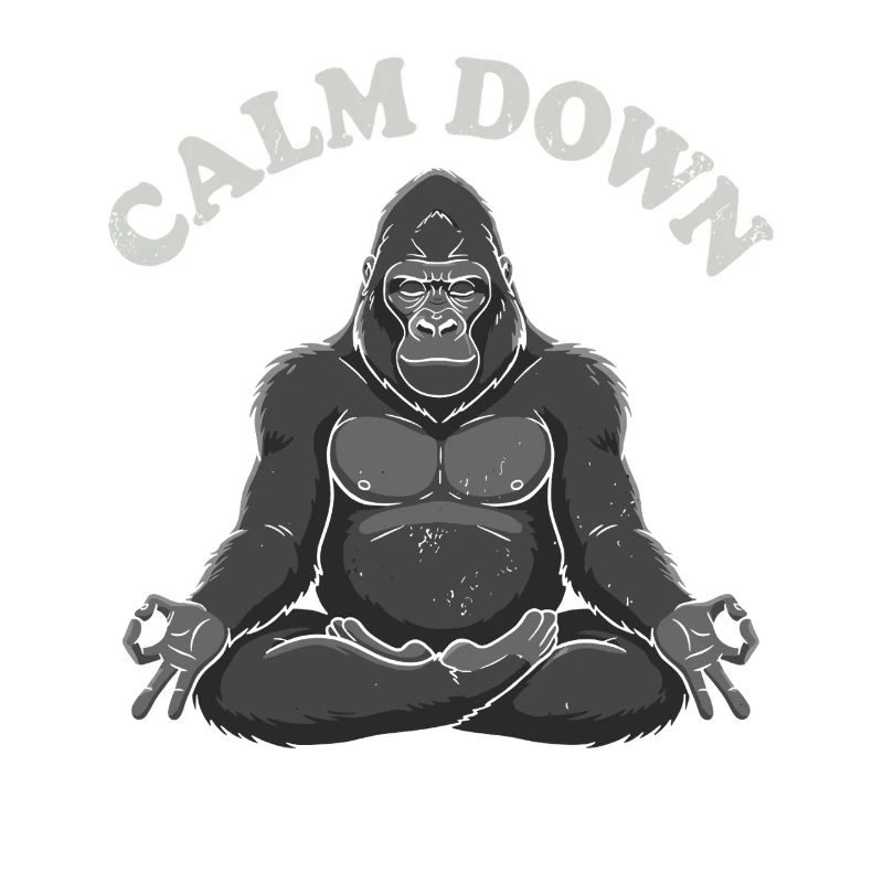 Pose de méditation Calm Gorila