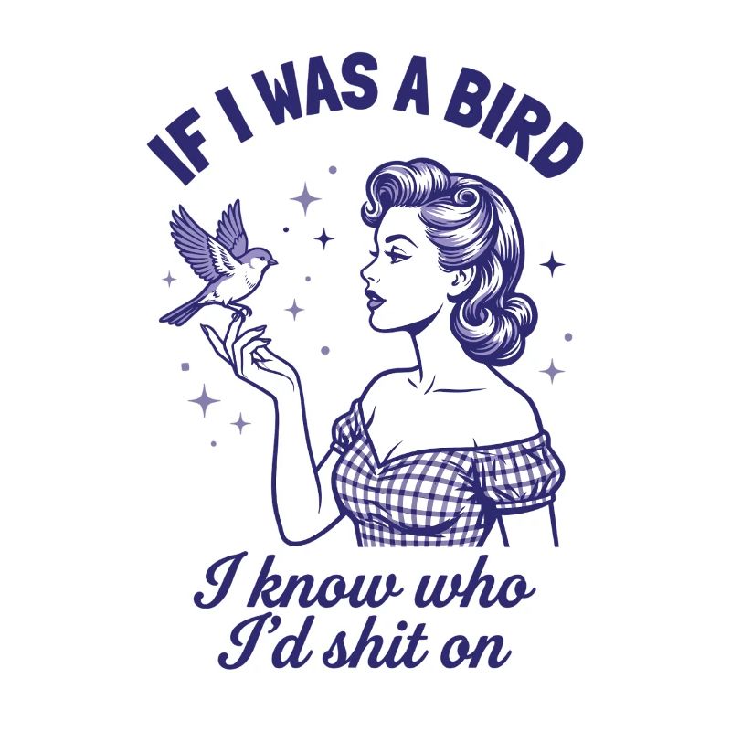 Echte Rache Vogel Retro Statement