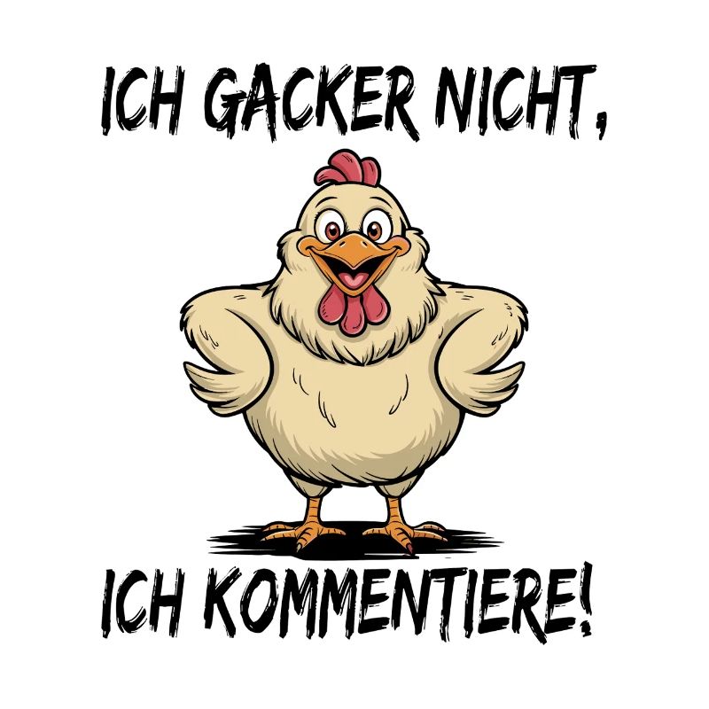  Ich Gacker Nicht Ich Kommentiere Witziger Huhn