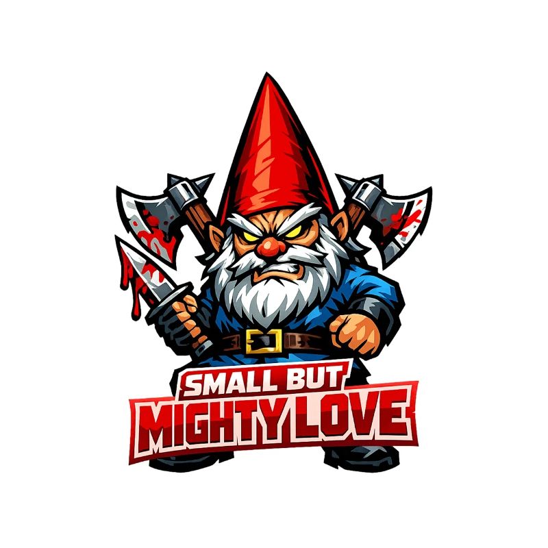 Evil Gnome, Dark Gnome, Goth Gnome, Funny Gnome
