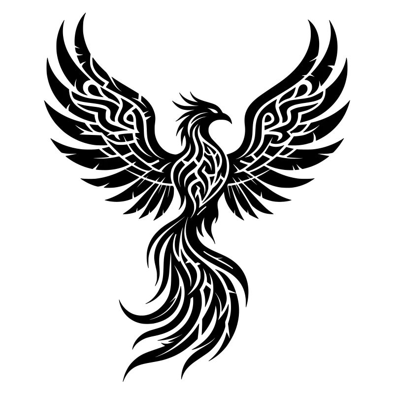 Symbole tribal de la renaissance du Phénix