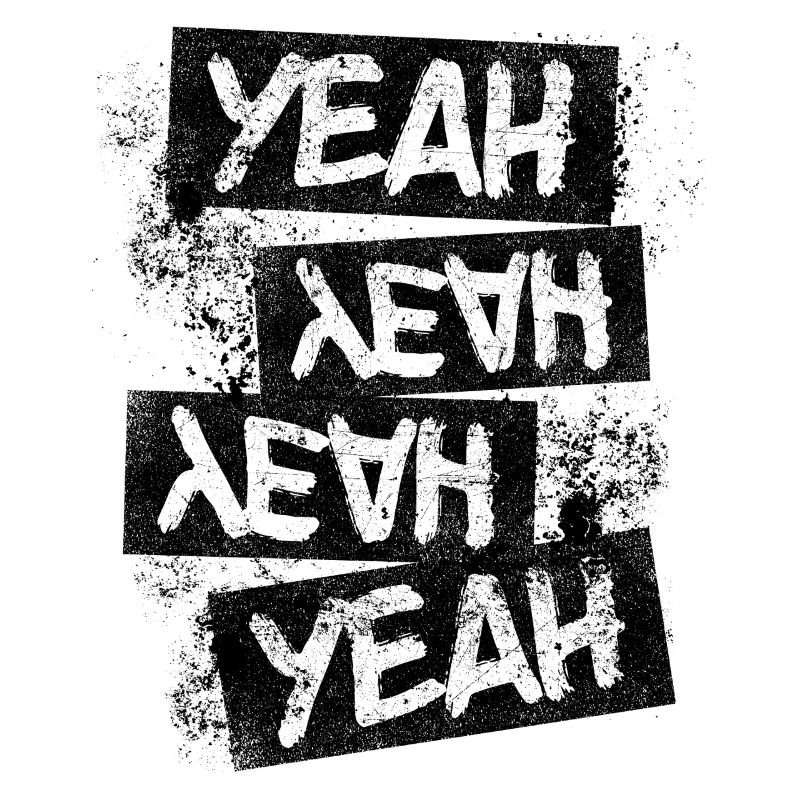 Grunge Yeah Rock Punk Distressed Text Graphic
