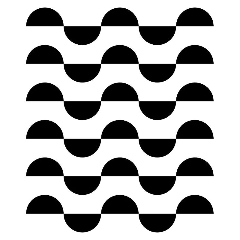 geometric wavy circles pattern design