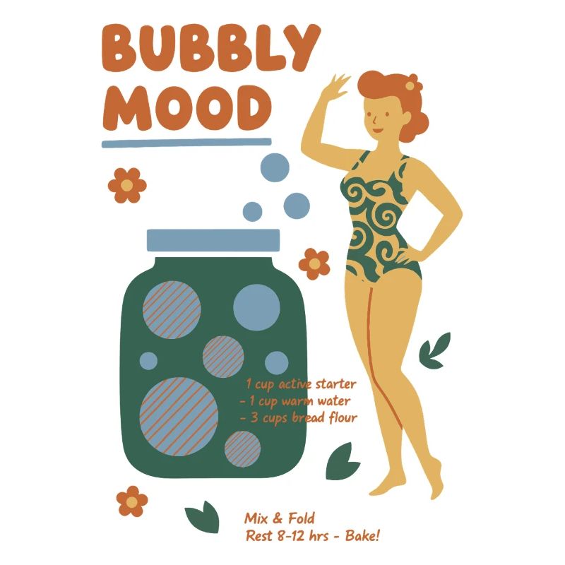 Sourdough Bubbly Mood Bread Baking Baker