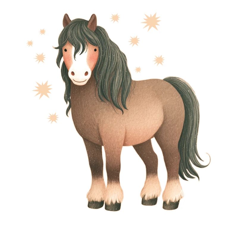 Pferd mit Sternen