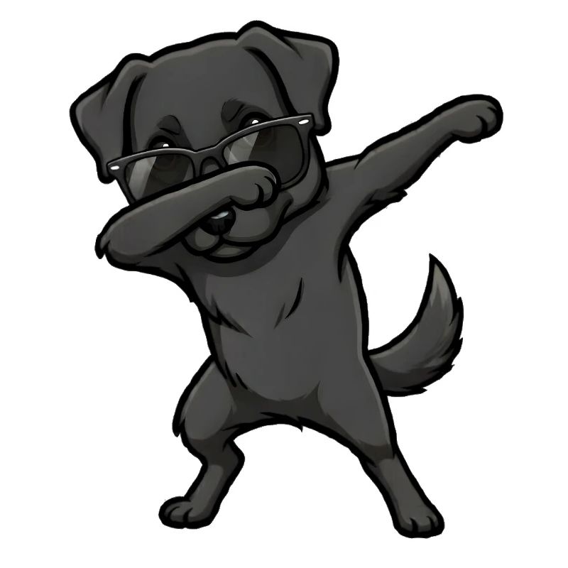 Dabbing Labrador Retriever