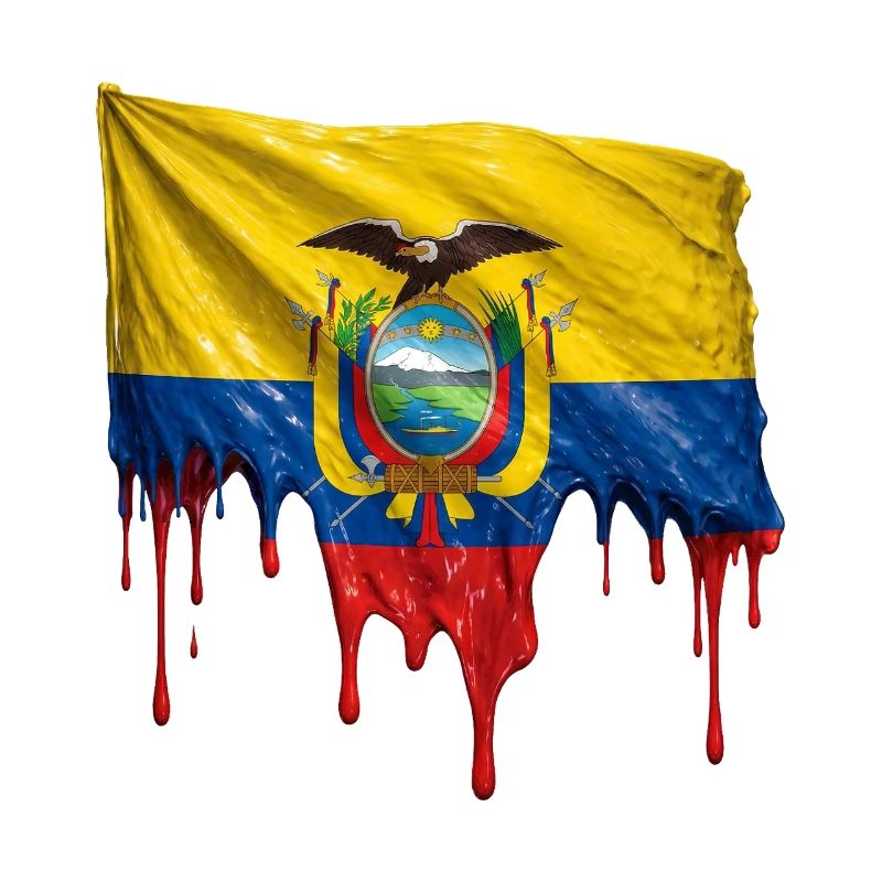 Ecuador Flag Splatter