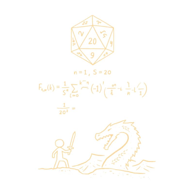 D20 Dice Probability Shirt RPG Nerd Math Fantasy