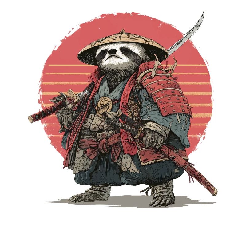 Sloth Samurai in Red Sunset Armor